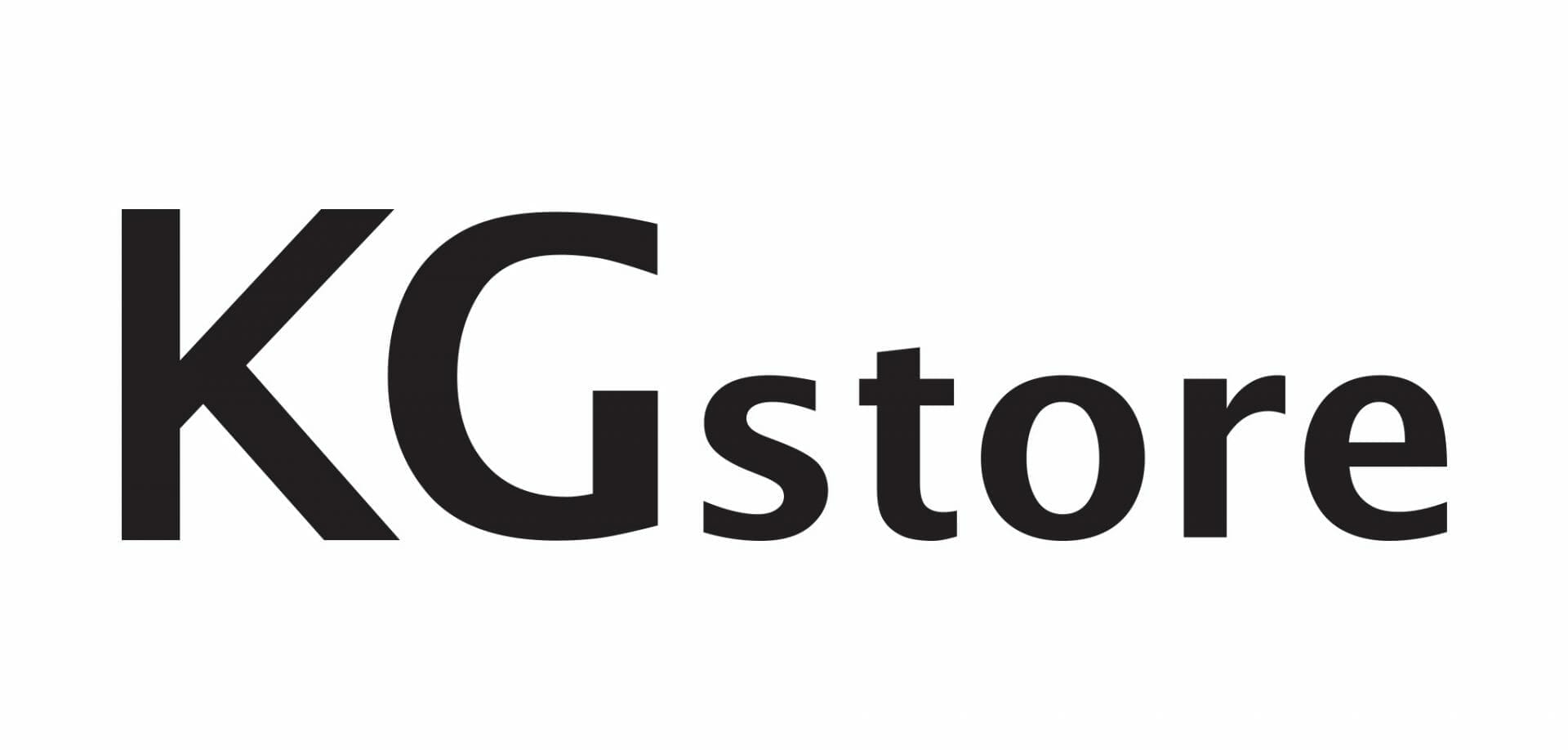 Logo du magasin kg sur fond blanc.