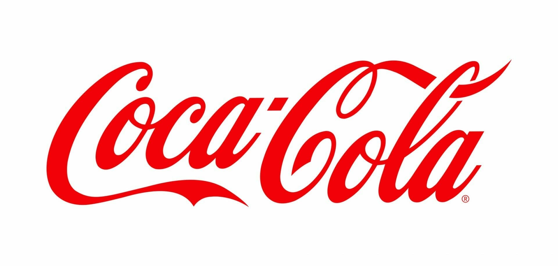 Un logo coca cola sur fond blanc.