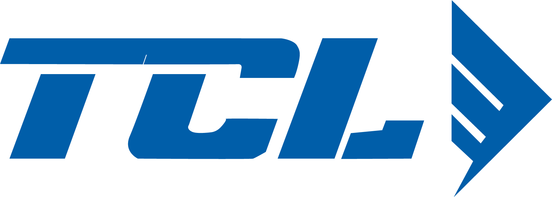 Le logo tcl sur fond vert.